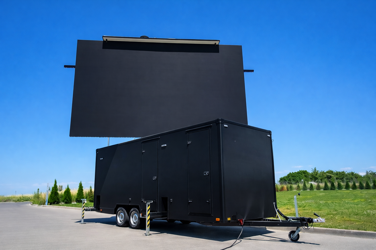 Video Wall 24 Trailer 21qm breit Hinten