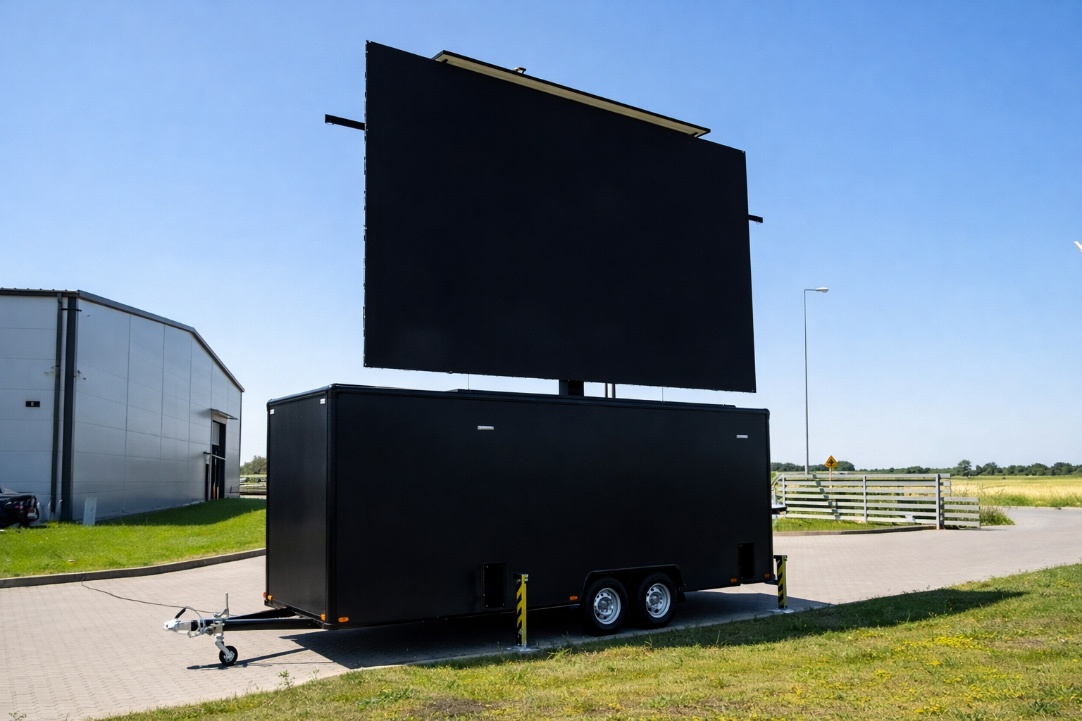 Video Wall 24 Trailer 21qm breit ohne Bild